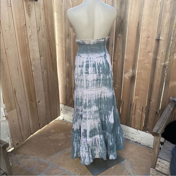 Bebe tie dyed strapless smocked top Maxi dress size XS - Picture 5 of 8